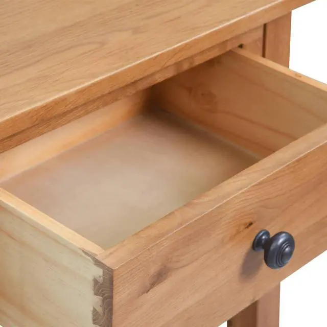 Alt view image 4 of 14 - vidaXL Console Table Hallway Table Accent Table Entryway Table Solid Wood Oak