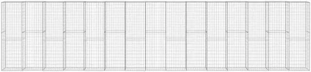 Alt view image 4 of 7 - vidaXL Gabion Wall with Covers Galvanized Steel 354.3" Retaining Gardens Cage