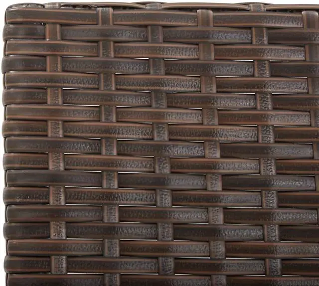 Alt view image 2 of 15 - vidaXL Patio Bench with Adjustable Armrest and Cushions Brown Poly Rattan