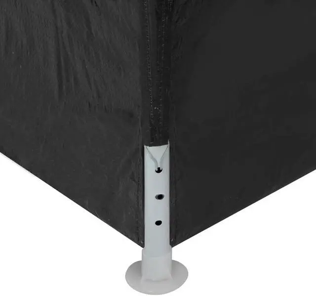 Alt view image 2 of 10 - vidaXL Party Tent Sidewall 2 Pcs Patio Canopy Sidewall with Zipper PE Anthracite
