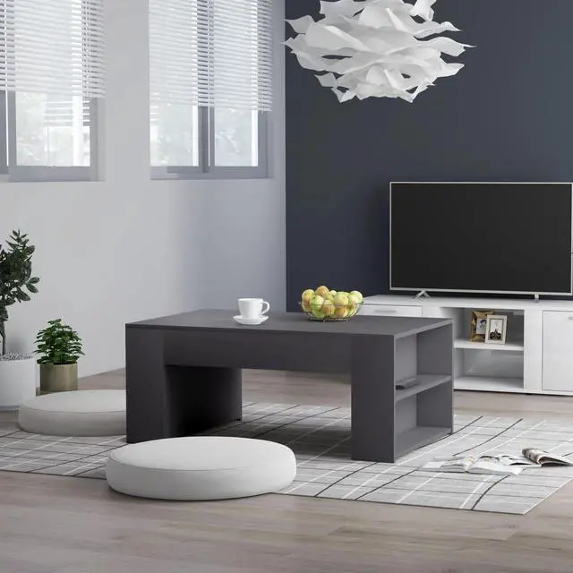 Main image of vidaXL Coffee Table End Table with Storage for Living Room Gray Engineered Wood