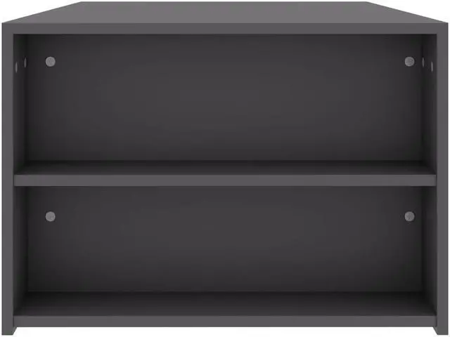 Alt view image 4 of 13 - vidaXL Coffee Table End Table with Storage for Living Room Gray Engineered Wood