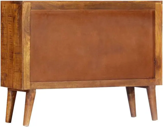 Alt view image 3 of 16 - vidaXL Sideboard with Printed Pattern Drawer Cupboard Cabinet Solid Wood Mango