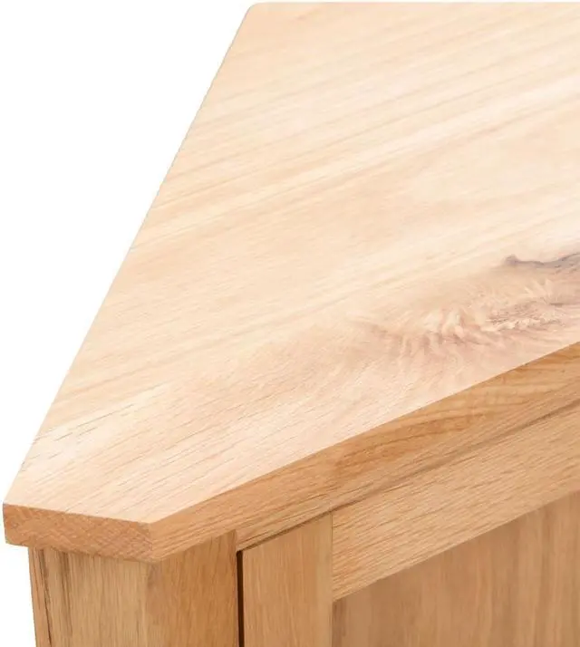 Alt view image 5 of 20 - vidaXL Solid Oak Wood Corner Cabinet Space Saving Storage 23.2" Hallway Shelf