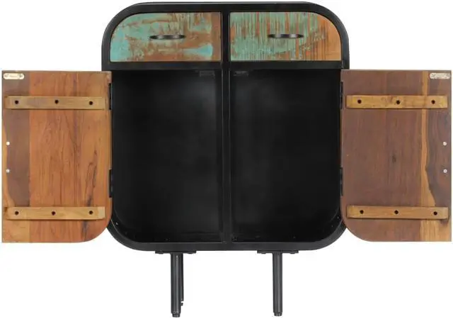 Alt view image 4 of 13 - vidaXL Sideboard Side Cabinet for Living Room Dining Room Solid Reclaimed Wood