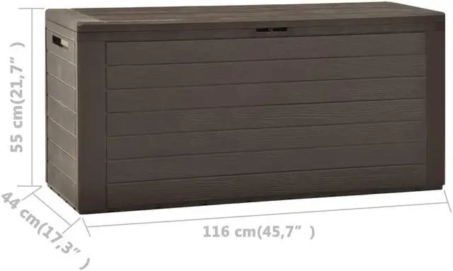 Alt view image 18 of 20 - vidaXL Outdoor Storage Box Deck Box with Lid Outdoor Patio Cabinet Anthracite