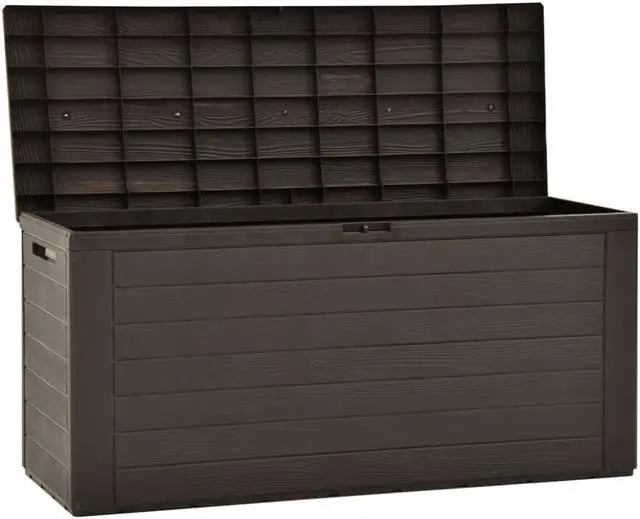 Alt view image 3 of 20 - vidaXL Outdoor Storage Box Deck Box with Lid Outdoor Patio Cabinet Anthracite