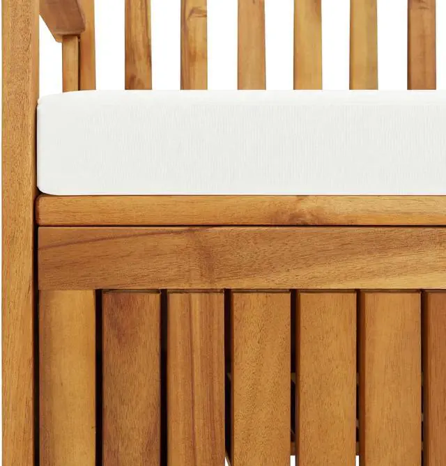 Alt view image 6 of 17 - vidaXL Outdoor Storage Bench Deck Box for Patio Furniture Solid Wood Acacia