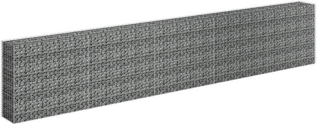 Alt view image 2 of 7 - vidaXL Gabion Raised Bed Galvanized Steel 177.2"x35.4" Planter Basket Pot Wall
