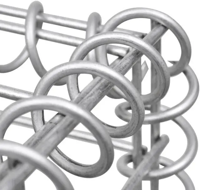 Alt view image 5 of 13 - vidaXL Gabion Raised Bed Galvanized Steel 70.9"x11.8" Planter Basket Pot Wall