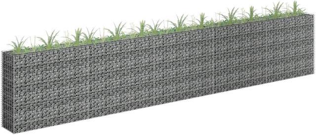 Main image of vidaXL Gabion Raised Bed Galvanized Steel 177.2"x35.4" Planter Basket Pot Wall