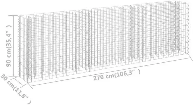 Alt view image 6 of 7 - vidaXL Garden Raised Bed Outdoor Planter Pot for Vegetables Flowers WPC Gray
