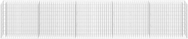 Alt view image 3 of 7 - vidaXL Gabion Raised Bed Galvanized Steel 177.2"x35.4" Planter Basket Pot Wall