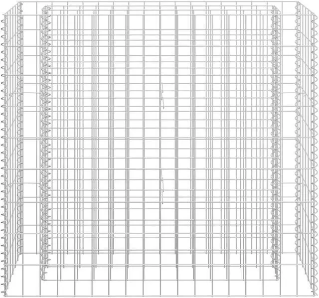 Alt view image 4 of 12 - vidaXL Gabion Raised Bed Galvanized Steel 35.4"x35.4" Planter Basket Pot Wall