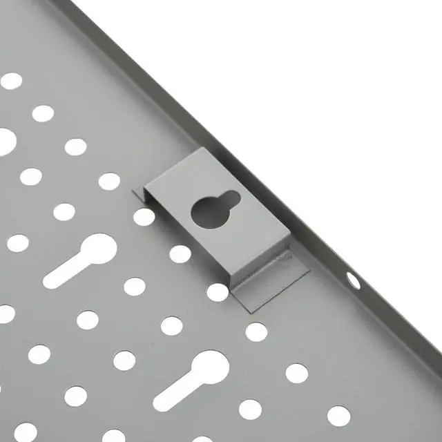 Alt view image 3 of 16 - vidaXL Peg Boards Metal Pegboards with Versatile Holes Pegboard Wall 3 Pcs Steel