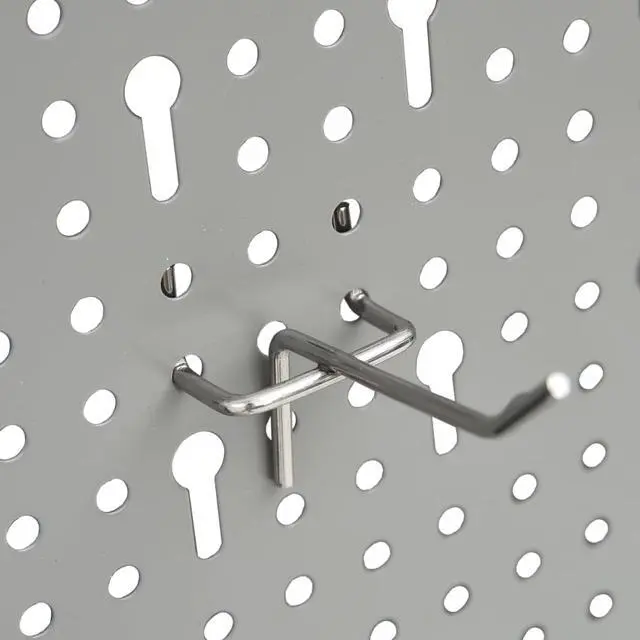 Alt view image 3 of 20 - vidaXL Peg Boards Tool Holder Metal Pegboard Wall for Workbench 4 Pcs Steel