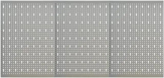 Main image of vidaXL Peg Boards Metal Pegboards with Versatile Holes Pegboard Wall 3 Pcs Steel