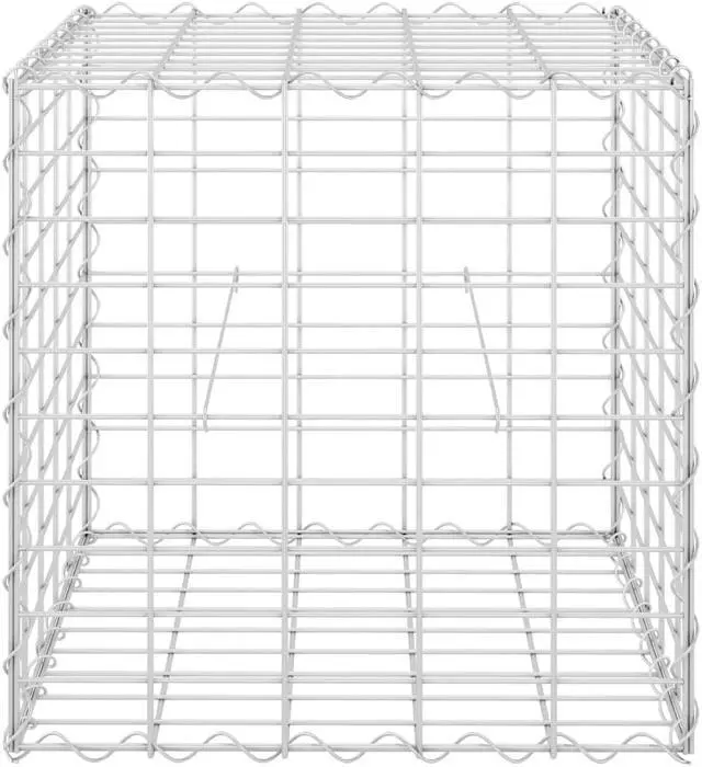 Alt view image 2 of 15 - vidaXL Cube Gabion Raised Bed Steel Wire 19.7" Planter Basket Pot Cage Garden