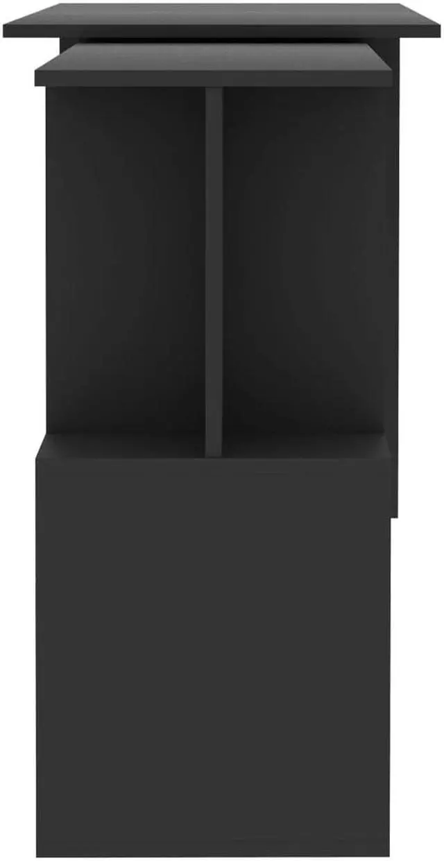 Alt view image 2 of 6 - vidaXL Corner Desk Computer Desk Home Office Workstation Gray Engineered Wood