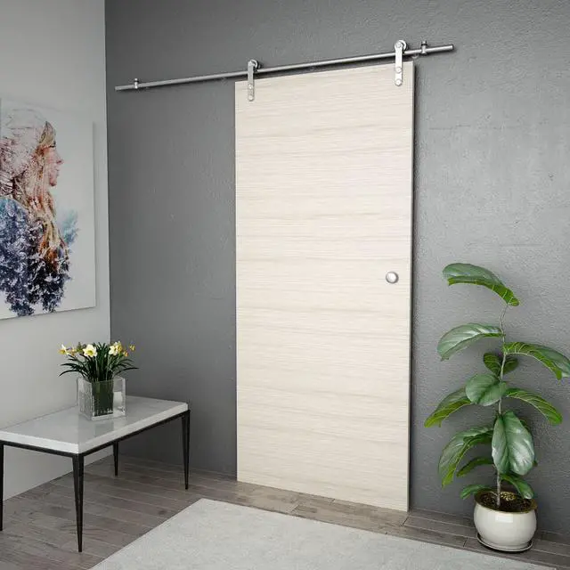 Alt view image 2 of 12 - vidaXL Barn Door Kit Sliding Door Hardware Kit Door Track Stainless Steel Silver