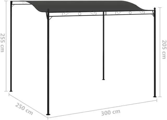 Alt view image 3 of 7 - vidaXL Gazebo Pavilion Canopy Tent with Double Roof for Garden Taupe 0.6 oz/ftÂ²