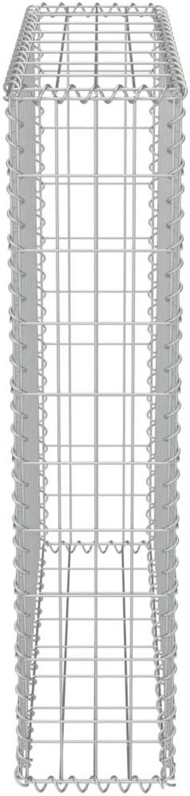 Alt view image 2 of 11 - vidaXL Gabion Wall with Covers Galvanized Steel 31.5"x7.87"x39.4" Garden Fence