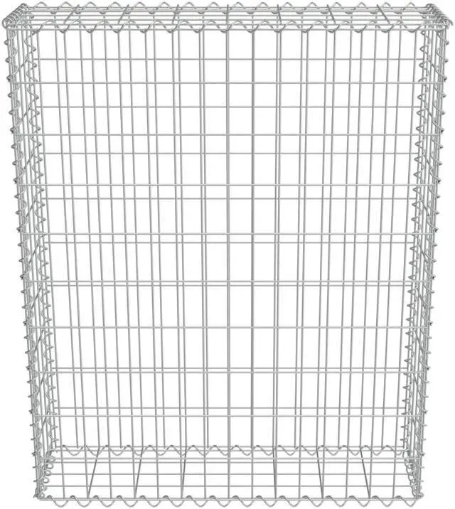 Alt view image 4 of 11 - vidaXL Gabion Wall with Covers Galvanized Steel 31.5"x7.87"x39.4" Garden Fence