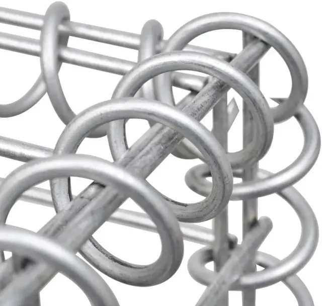 Alt view image 2 of 15 - vidaXL Gabion Basket, Galvanized-Steel Gabion Wall/ Cage, 78.7''x11.8x39.4''