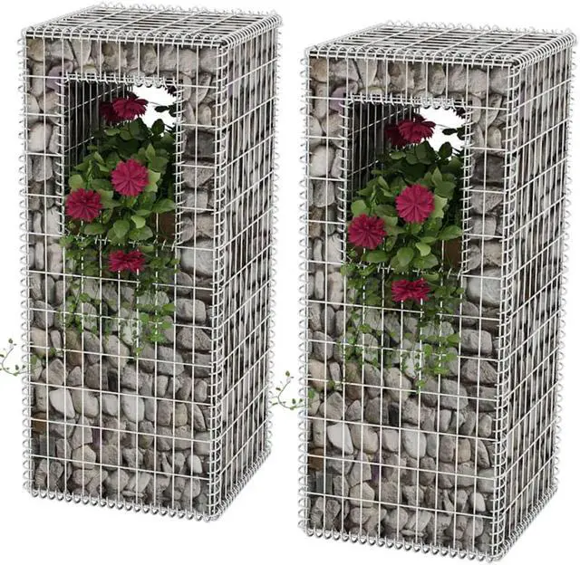 Main image of vidaXL Gabion Basket, Galvanized-Steel Gabion Wall/ Cage, 78.7''x11.8x39.4''