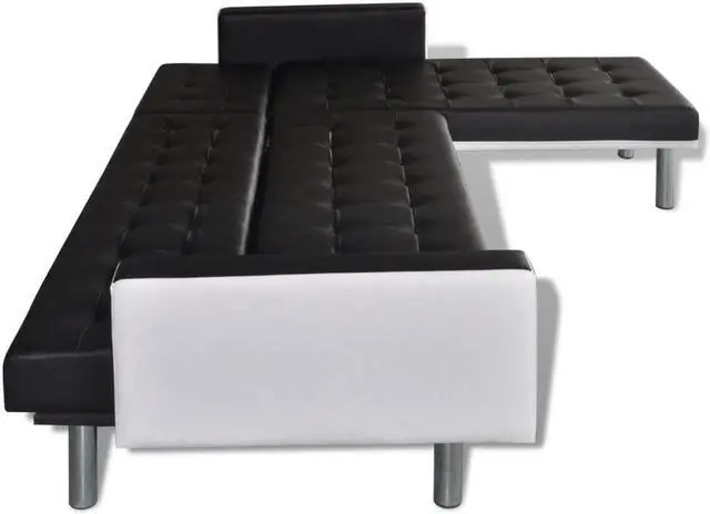 Alt view image 6 of 7 - vidaXL 2-Seater Sofa Bed with Two Pillows Accent Loveseat Couch Black Velvet