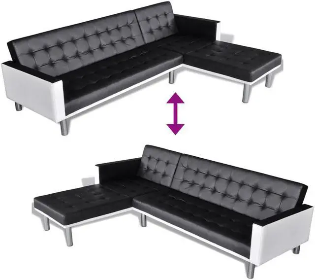 Alt view image 5 of 7 - vidaXL 2-Seater Sofa Bed with Two Pillows Accent Loveseat Couch Black Velvet