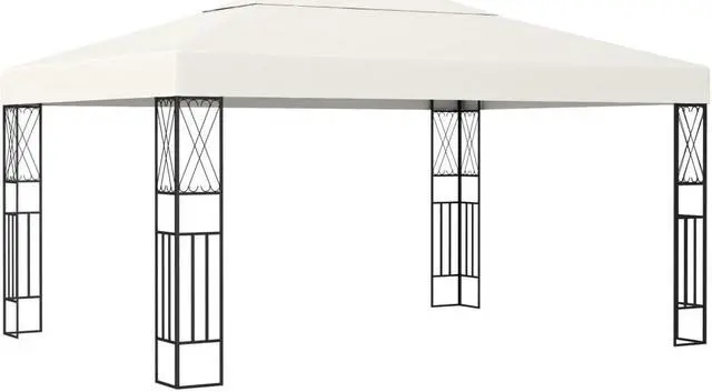 Main image of vidaXL Gazebo Outdoor Canopy Party Tent Patio Pavilion with Mosquito Net Cream