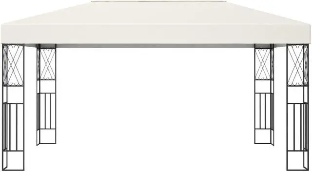 Alt view image 2 of 7 - vidaXL Gazebo Outdoor Canopy Party Tent Patio Pavilion with Mosquito Net Cream