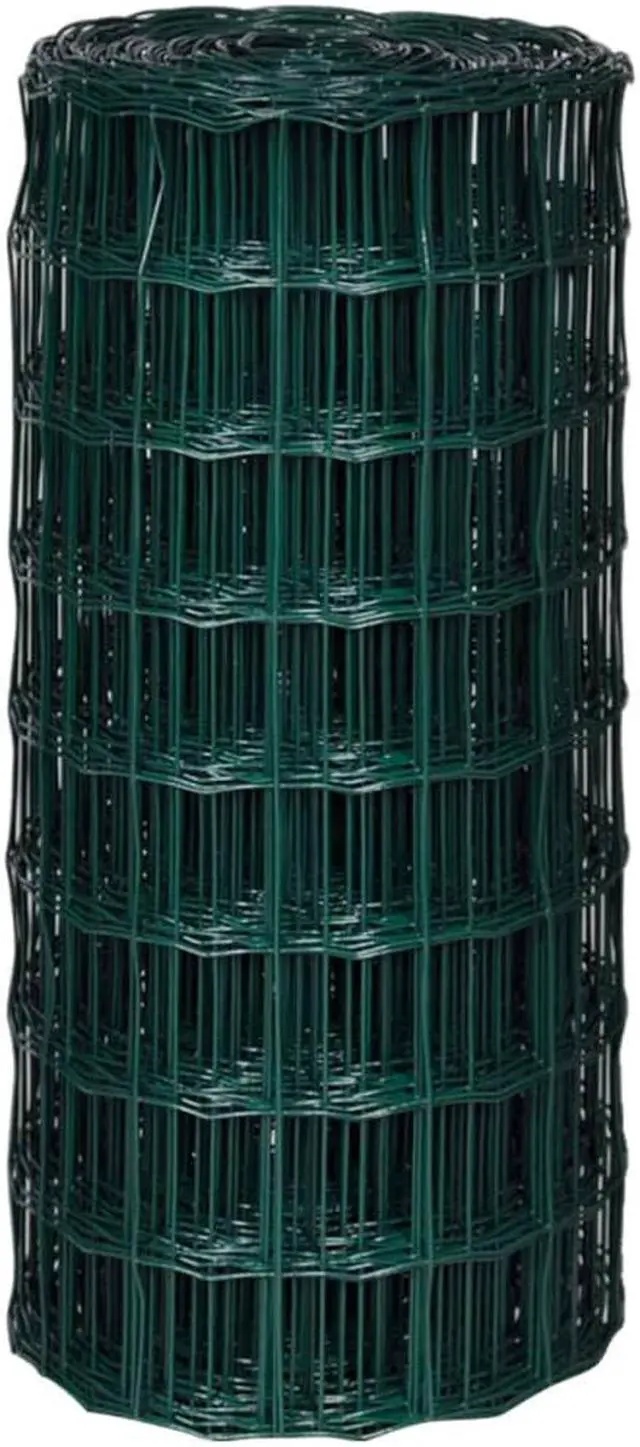 Main image of vidaXL Fence Barrier Fence Metal Fence Wire Mesh Steel 32.8ft x 2.6ft Green