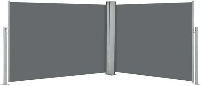 Alt view image 2 of 20 - vidaXL Retractable Side Awning Anthracite 39.4"x393.7" Sunshade Privacy Screen