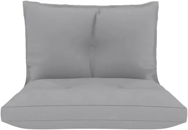 Alt view image 3 of 17 - vidaXL Chair Cushion 2 Pcs Outdoor Pallet Seat Cushion Sofa Pad Gray Fabric