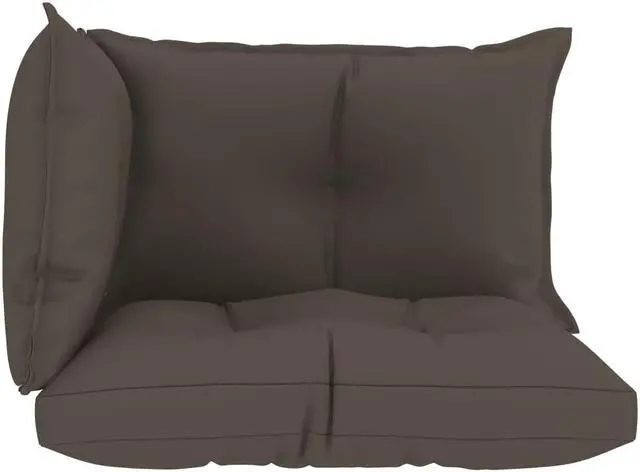 Alt view image 2 of 18 - vidaXL 3x Pallet Sofa Cushions Taupe Fabric Garden Outdoor Patio Lounge Seats