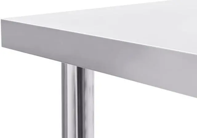 Alt view image 2 of 20 - vidaXL Kitchen Work Table Hotel Prep Work Table with Undershelf Stainless Steel