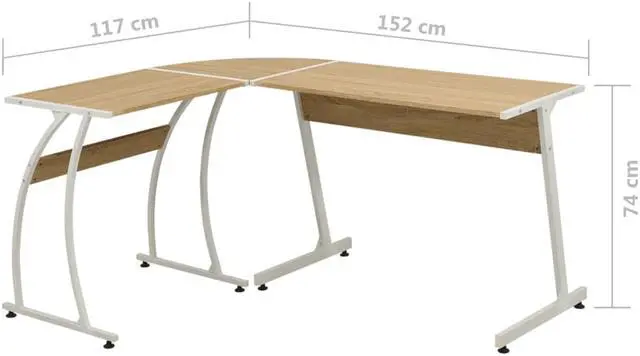 Alt view image 5 of 20 - vidaXL Writing Desk Computer Desk Laptop Table Home Workstation Gray Wood