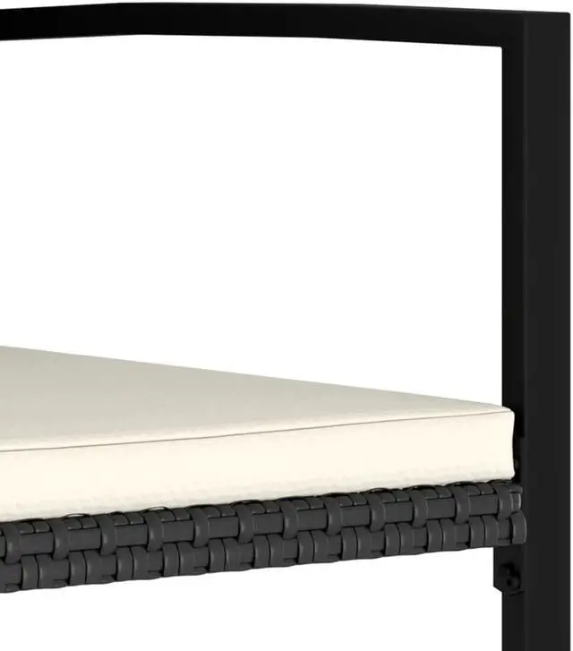 Alt view image 4 of 20 - vidaXL Patio Chairs 2 Pcs Outdoor Dining Chair Steel and WPC Black and Brown