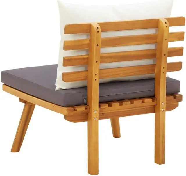 Alt view image 2 of 16 - vidaXL Patio Chair Outdoor Chair with Cushions for Garden Solid Acacia Wood