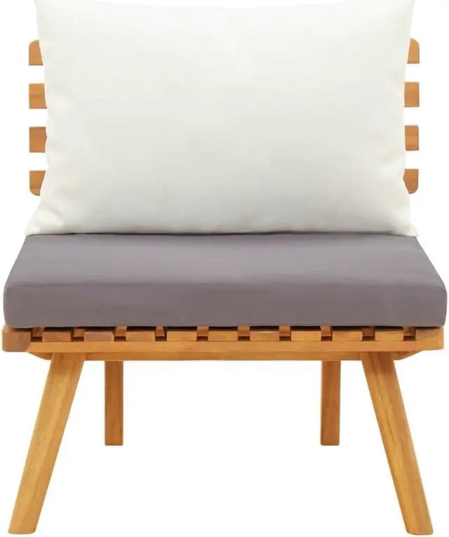 Alt view image 8 of 16 - vidaXL Patio Chair Outdoor Chair with Cushions for Garden Solid Acacia Wood