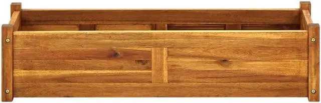 Alt view image 2 of 14 - vidaXL Raised Garden Bed Raised Flower Bed Raised Garden Box Solid Acacia Wood