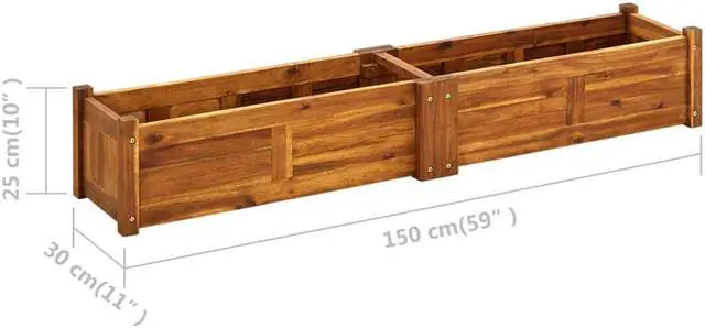 Alt view image 3 of 10 - vidaXL Gabion Raised Bed Steel 106.3"x35.4"x19.7" Silver Garden Outdoor Flower