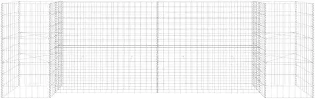 Alt view image 5 of 15 - vidaXL H-Shaped Gabion Planter Steel Wire 31.5" Flower Bed Basket Pot Garden