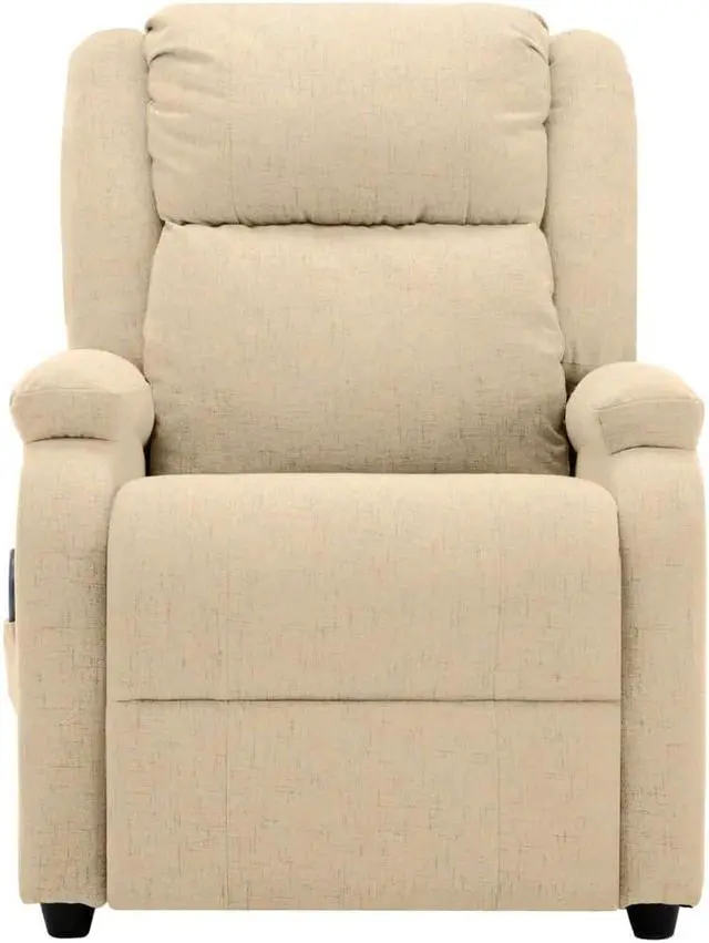 Alt view image 2 of 7 - vidaXL Massage Recliner Chair Electric Reclining Chair for Elderly Taupe Fabric