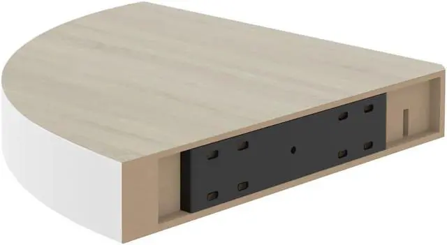 Alt view image 4 of 17 - vidaXL Wall Corner Shelf Floating Corner Shelf Display Shelf Oak and White MDF