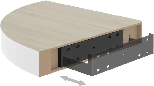 Alt view image 5 of 17 - vidaXL Wall Corner Shelf Floating Corner Shelf Display Shelf Oak and White MDF