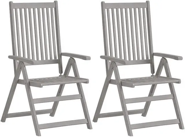 Main image of vidaXL Patio Chairs 2 Pcs Outdoor Patio Dining Chair with Cushions Bamboo