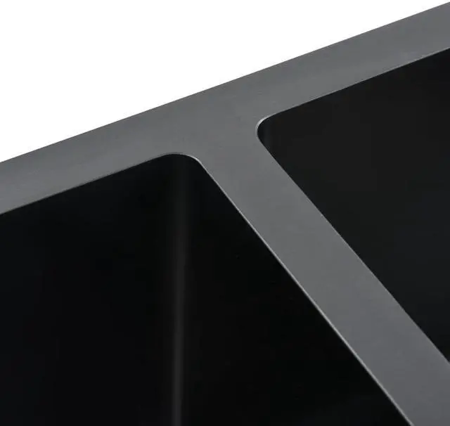 Alt view image 5 of 20 - vidaXL Handmade Kitchen Sink Black Stainless Steel Under-Mount